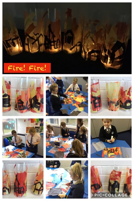 Image of Making our lanterns.
