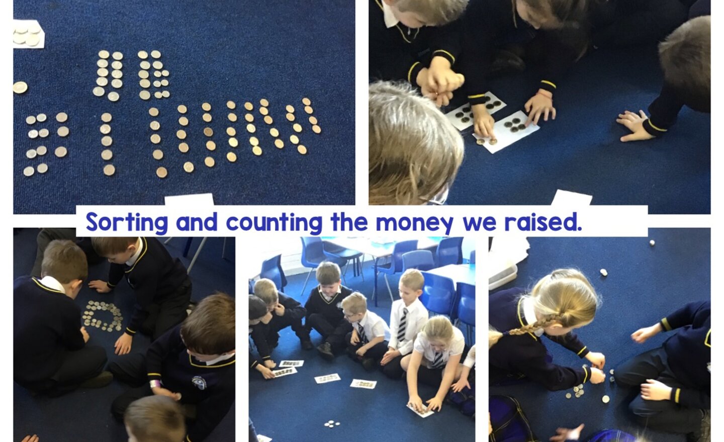 Image of Counting the money we raised.